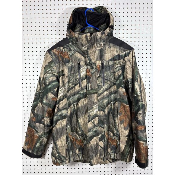 L.L Bean Mens Mossy Oak Camouflage Hunting jacket with removable soft shell flee - Picture 1 of 16